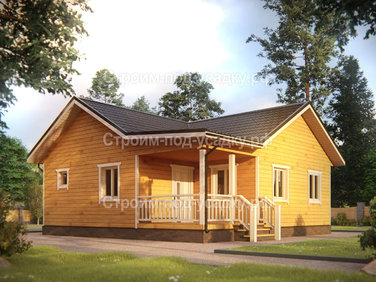 Проект дома из бруса «Краснодар» 9x9