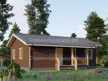 Проект дома из бруса «Иркутск» 10.5x9