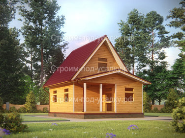 Проект дома под усадку «Дедовск» 8x6