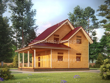 Проект дома под усадку «Егорьевск» 9.5x7