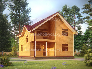 Проект дома под усадку «Жуковский» 8x8