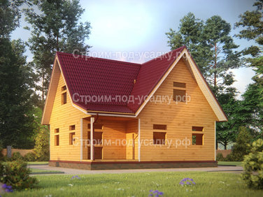 Проект дома под усадку «Красногорск» 9x9