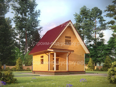 Проект дома под усадку «Краснознаменск» 6x6