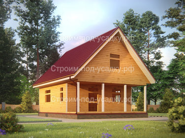 Проект дома под усадку «Можайск» 9x7