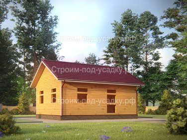 Проект дома под усадку «Псков» 8x6
