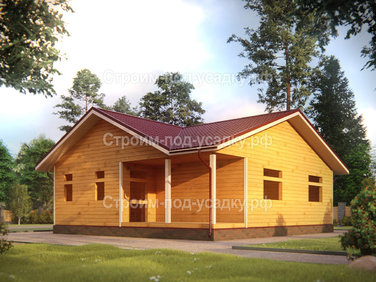 Проект дома под усадку «Байкальск» 10x9