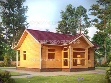 Проект дома под усадку «Белогорск» 9x7.5