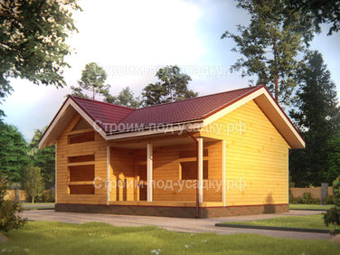 Проект дома под усадку «Весьегонск» 9x7
